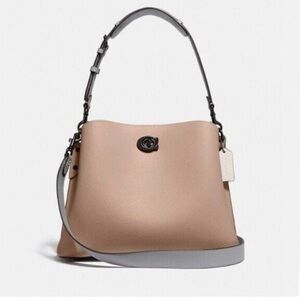 Coach Willow Shoulder Bag in Taupe EUC.